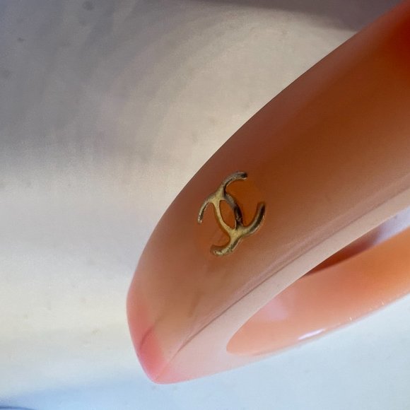 Vintage CHANEL CC Gradient Bangle Bracelet Resin Narrow 01A - Picture 5 of 8